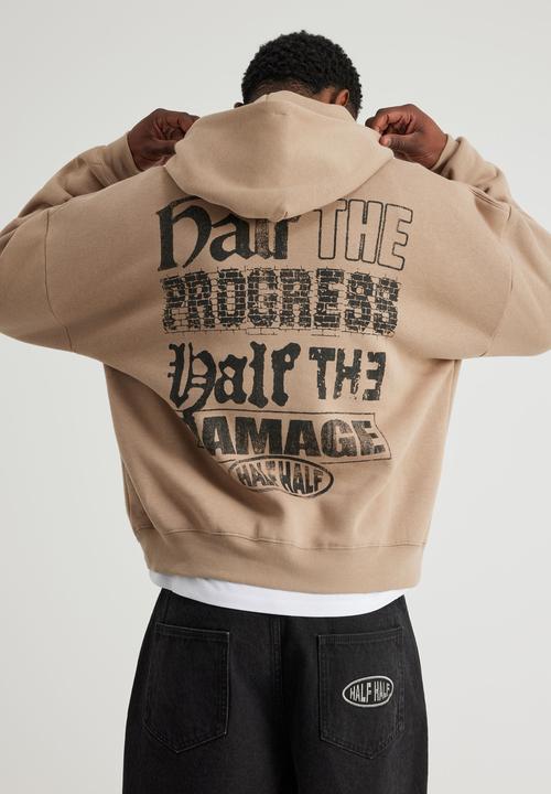 Factorie - Half Half Hoodie - Hh Crema/Damage
