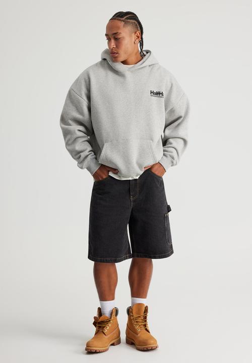 Factorie - Half Half Hoodie - Hh Grey Marle/Hardware