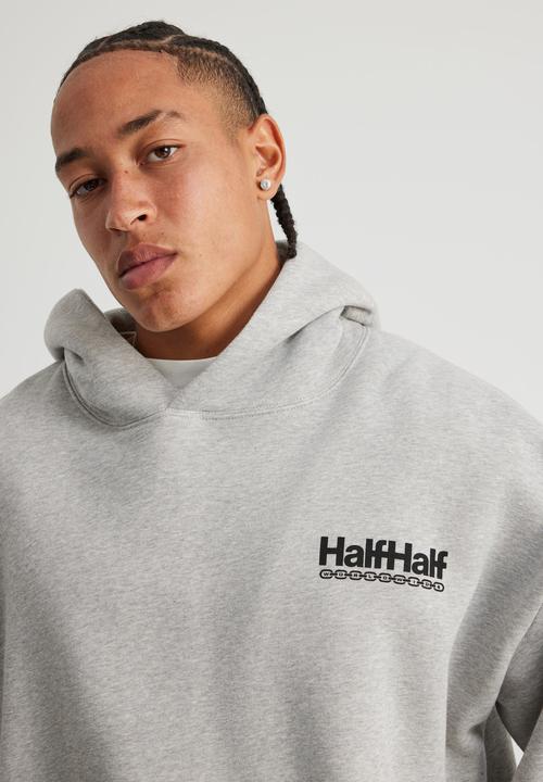 Factorie - Half Half Hoodie - Hh Grey Marle/Hardware
