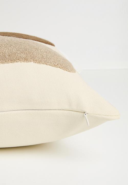 Pop Candy - Textured abstract design cushion cover - burnished cream/multi