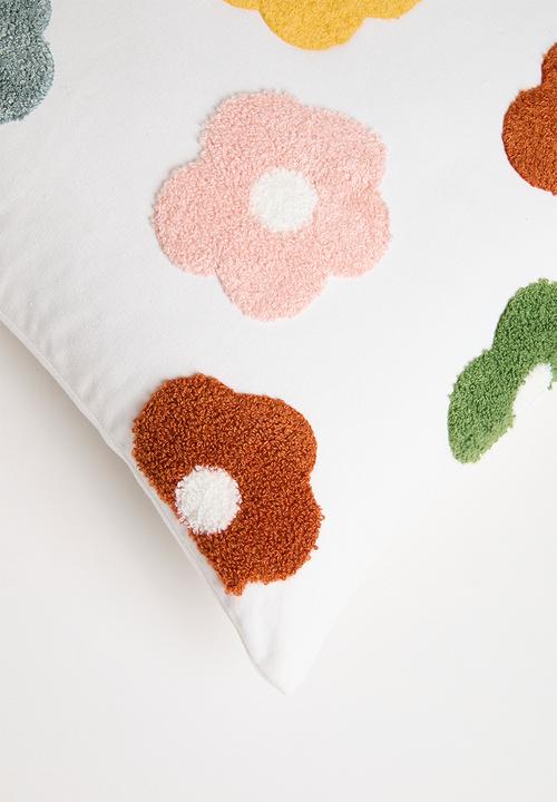 Pop Candy - Floral all-over cushion cover - white