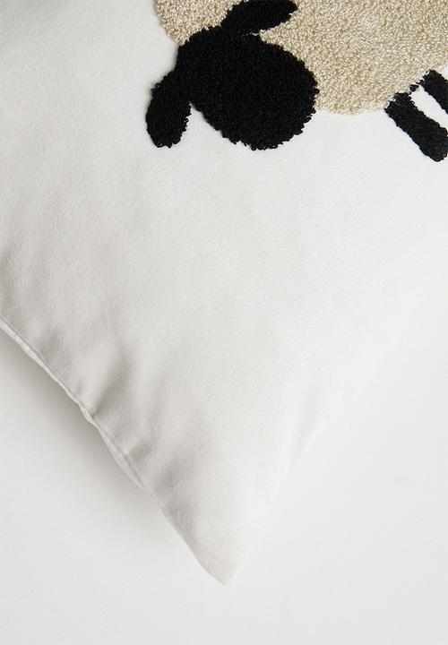 Pop Candy - Textured sheep placement cushion cover - off white