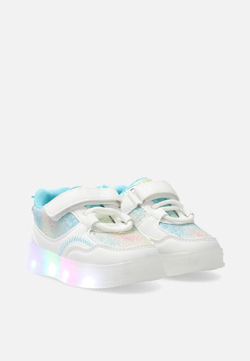 Pop Candy - Light-up sneakers with adjustable fasteners - blue/white