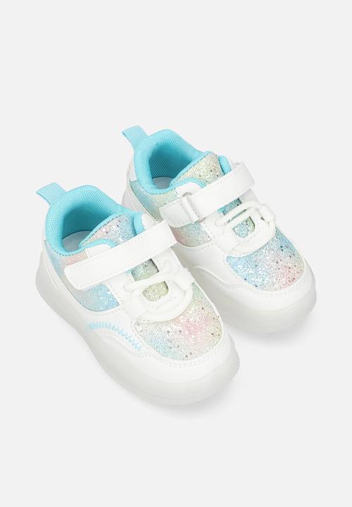 Pop Candy - Light-up sneakers with adjustable fasteners - blue/white