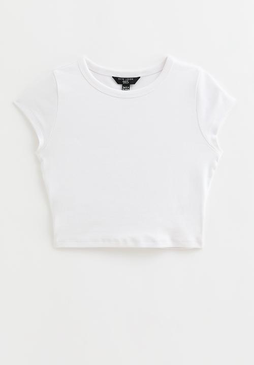 New Look - Cap slv baby tee - white