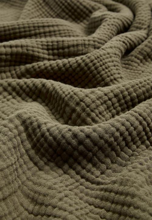 Pop Candy - Muslin throw - garo green