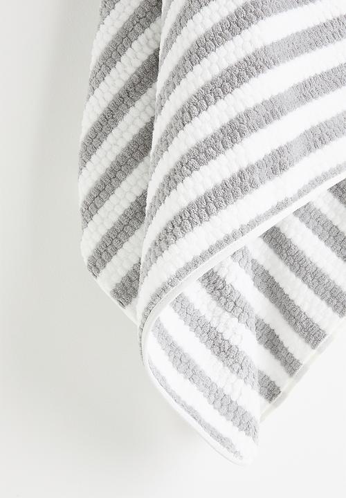 Pop Candy - Striped towel - grey