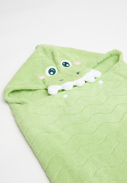 Pop Candy - Dino hooded towel - light green