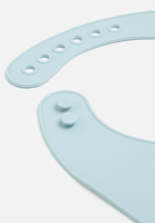 Pop Candy - 2 pack silicone bibs - blue/multi