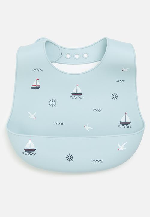 Pop Candy - 2 pack silicone bibs - blue/multi