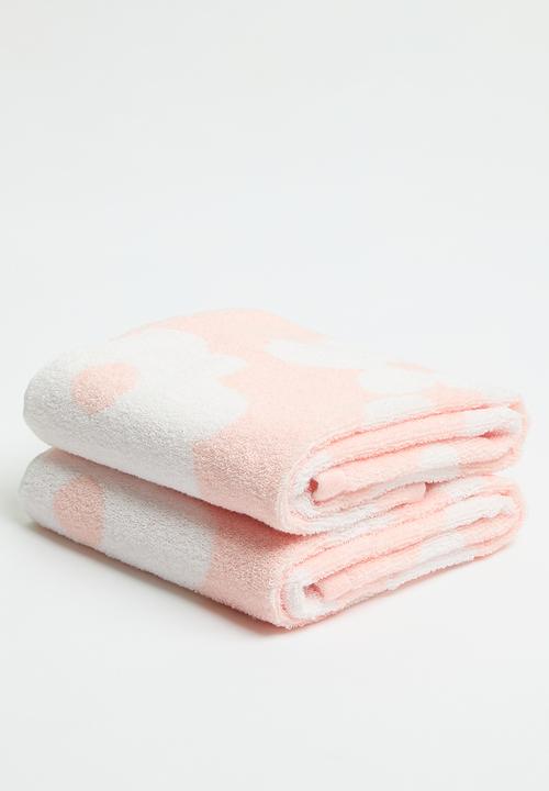 Pop Candy - 2 pack printed towels - soft pink