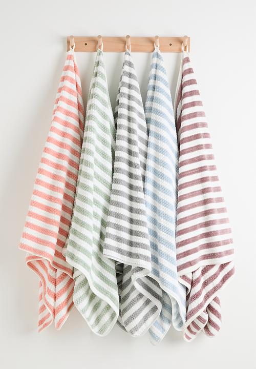 Pop Candy - Striped towel - blue