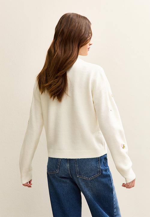 New Look - Embroidery jumper - cream