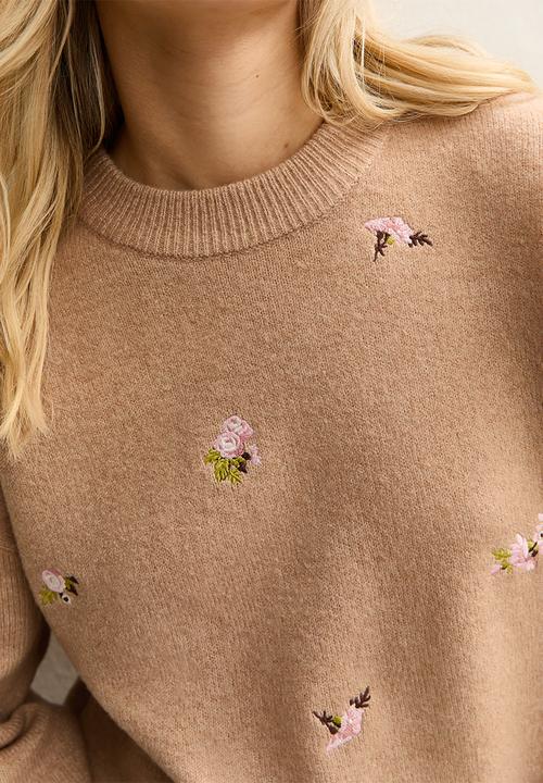 New Look - Embroidery jumper - camel