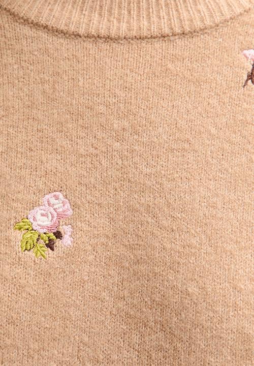 New Look - Embroidery jumper - camel