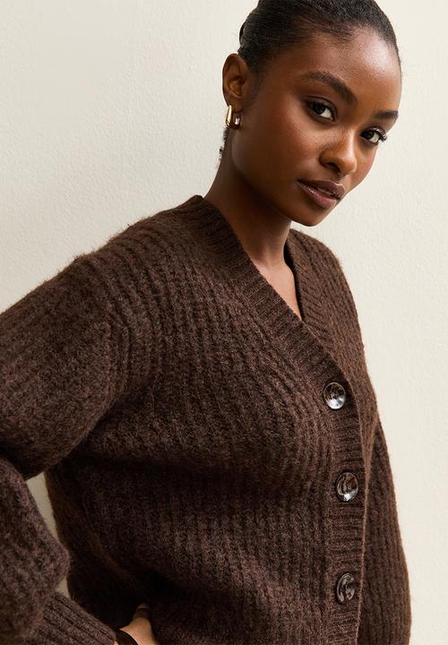 New Look - Cable cardigan - dk brown