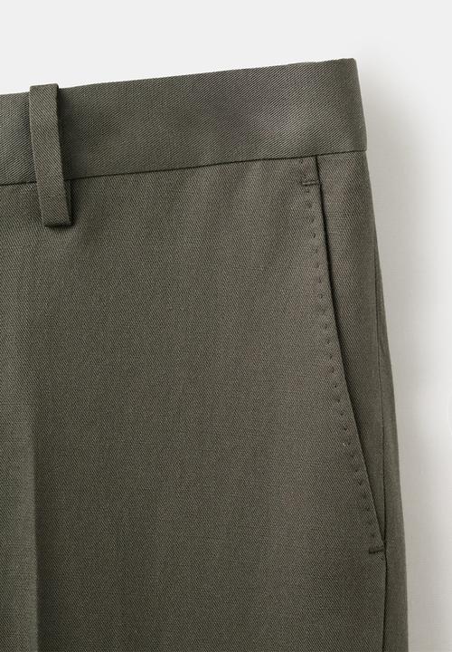 MANGO - Amalfi  Slim Fit Suit Trouser- Khaki