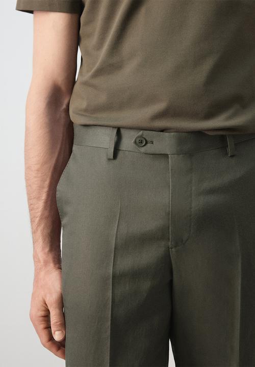 MANGO - Amalfi  Slim Fit Suit Trouser- Khaki