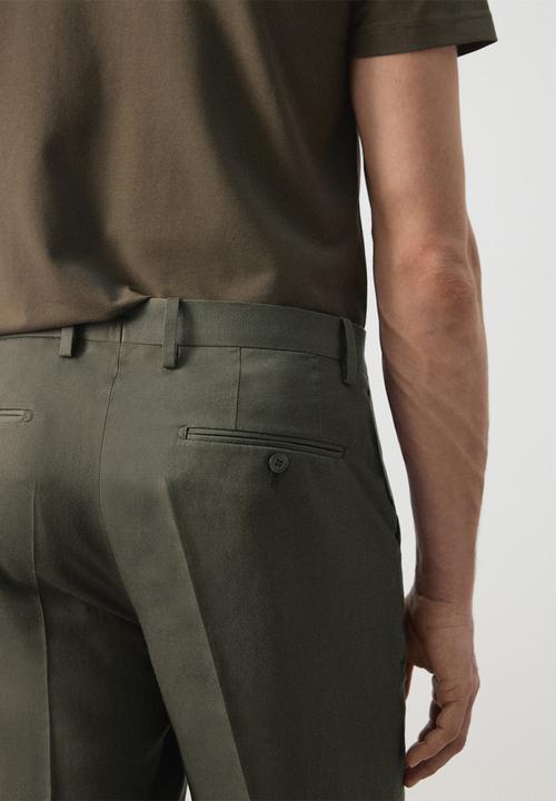 MANGO - Amalfi  Slim Fit Suit Trouser- Khaki