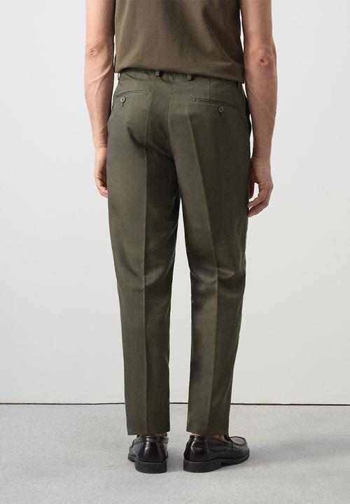 MANGO - Amalfi  Slim Fit Suit Trouser- Khaki