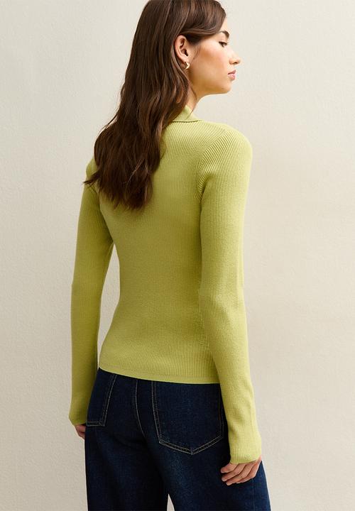 New Look - Mock shell collar henly - mid green