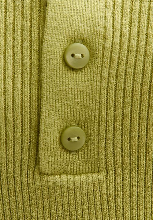 New Look - Mock shell collar henly - mid green