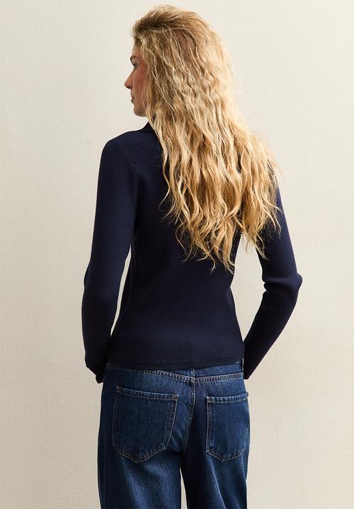 New Look - Mock shell collar henly - navy