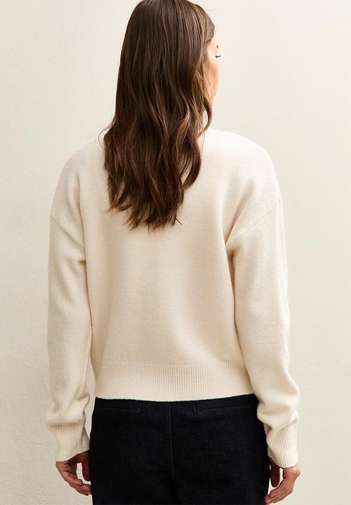 New Look - Floral chain cardigan - cream