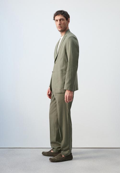 MANGO - Trousers Delave - Green