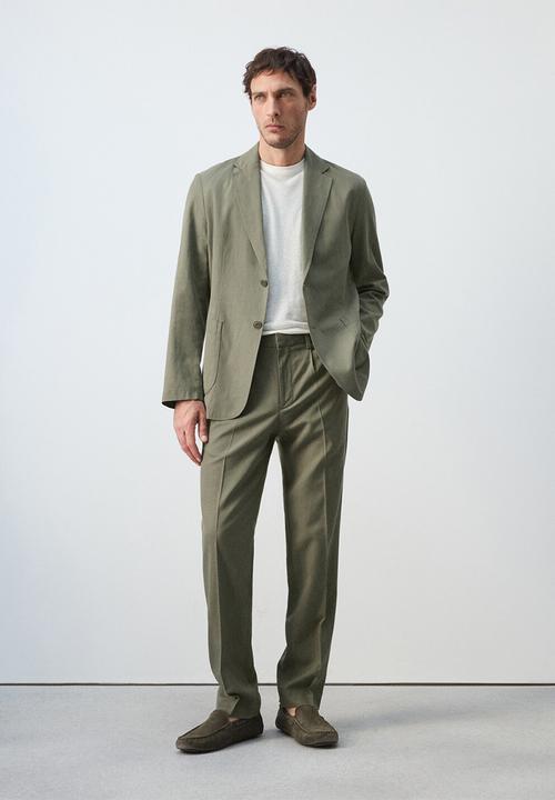 MANGO - Trousers Delave - Green