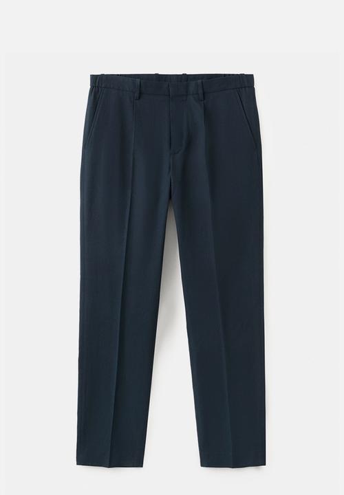 MANGO - Trousers Delave - Navy
