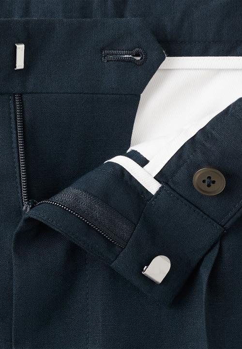 MANGO - Trousers Delave - Navy