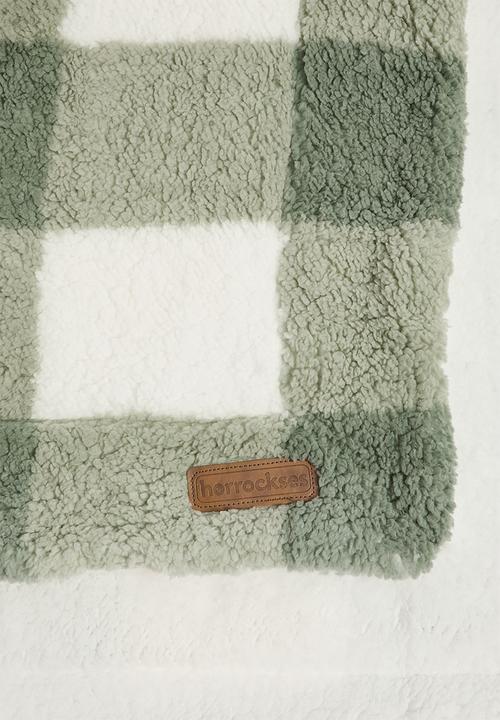 Horrockses - Scottish Check Sherpa Bed Blanket - Mistletoe
