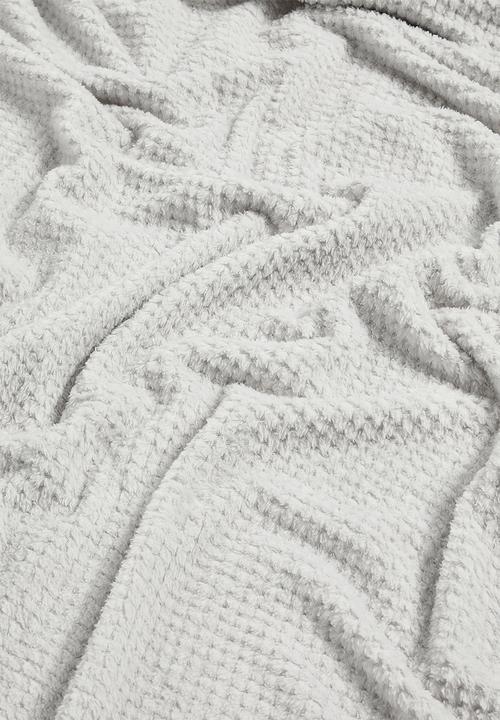 Horrockses - Avedon Waffle  Bed Blanket - Silver