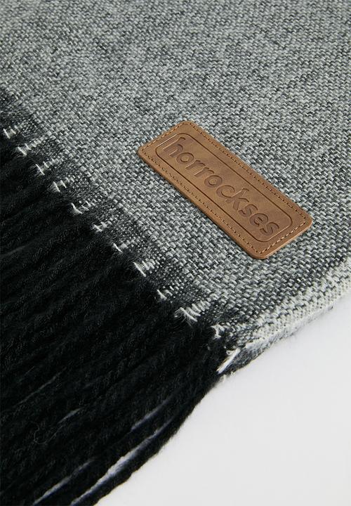 Horrockses - Chenille Fringe Bed Throw - Grey