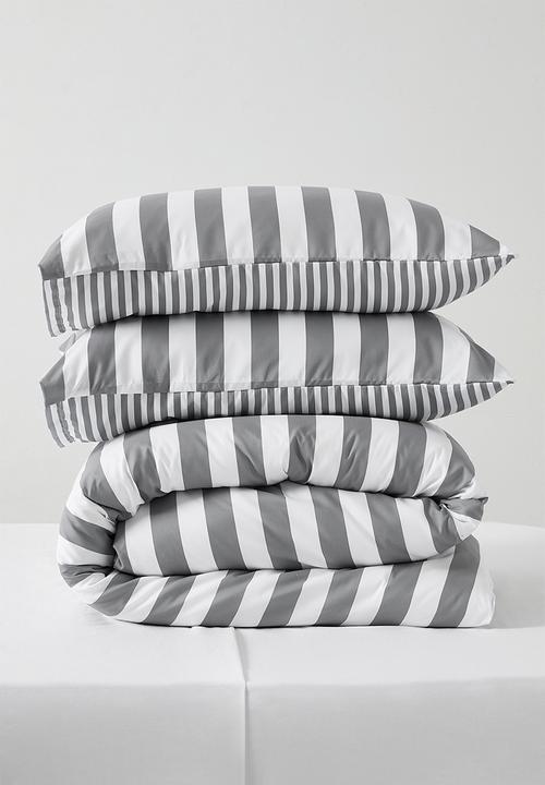 Stripe duvet cover - Grey