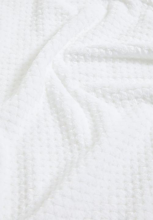 Horrockses - Avedon Waffle  Bed Blanket - White
