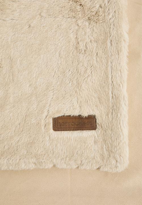 Horrockses - Rabbit Faux Fur Bed Throw - Neutral