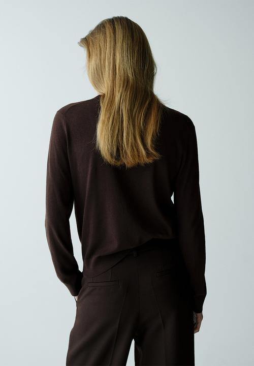 MANGO - Sweater luccav - dark brown