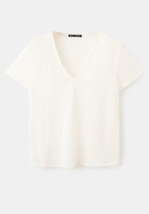 MANGO - Plus T-shirt linito - natural