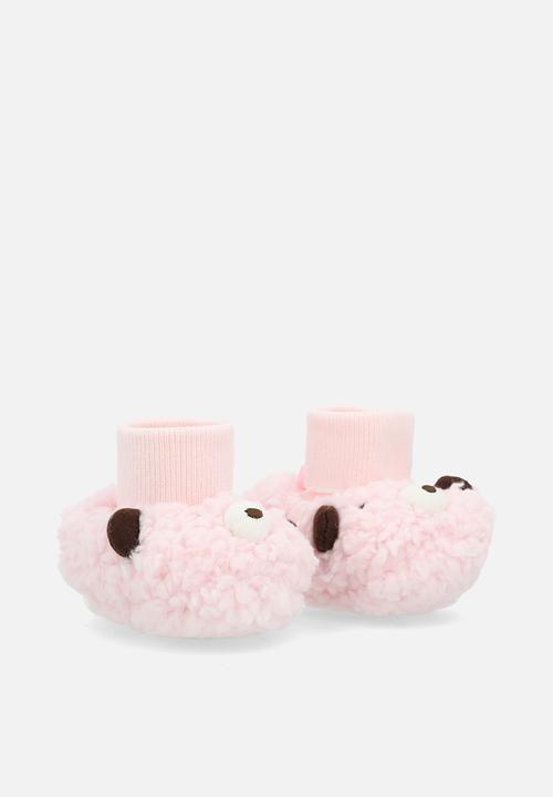 Pop Candy - Teddy fleece sock slippers - pink