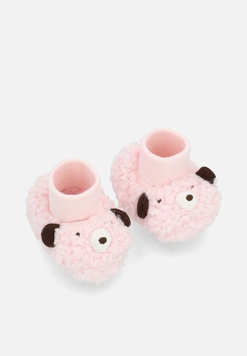 Pop Candy - Teddy fleece sock slippers - pink