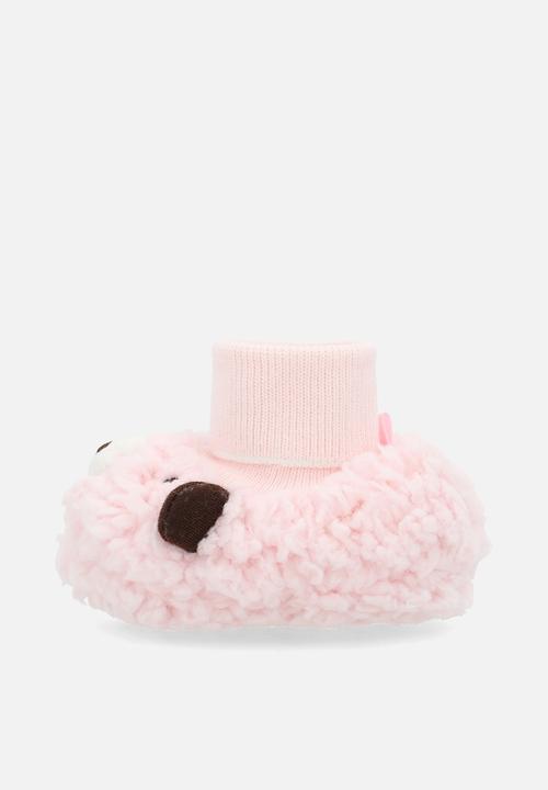 Pop Candy - Teddy fleece sock slippers - pink