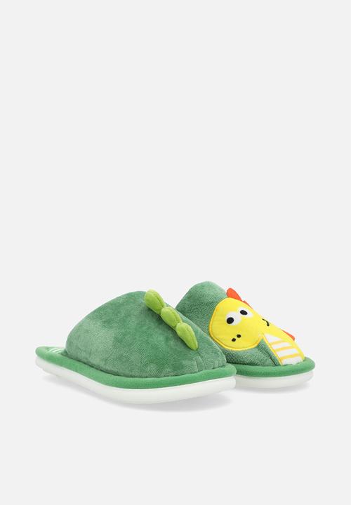 Pop Candy - 3D dino slippers - green/multi