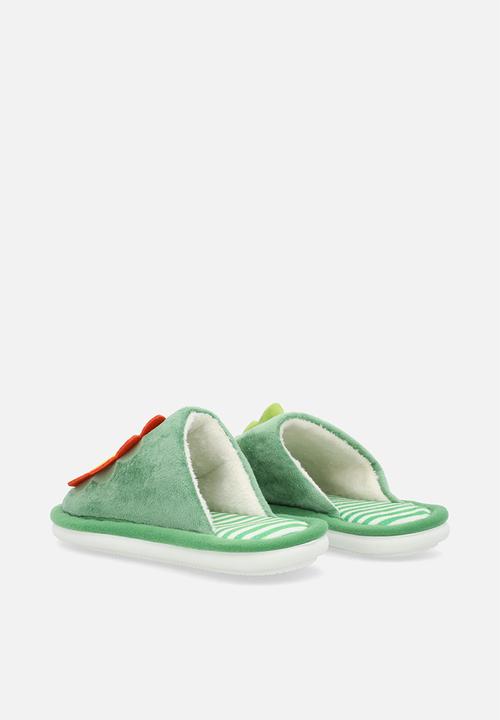Pop Candy - 3D dino slippers - green/multi