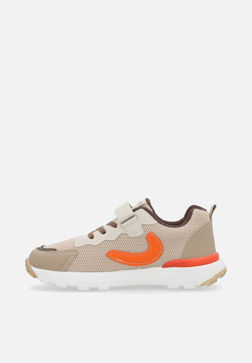 Pop Candy - Colour block sneakers with adjustable fasteners - light brown/multi