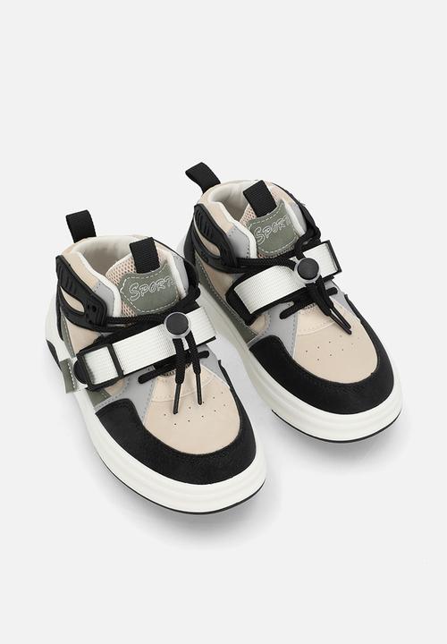 Pop Candy - Colour block high top sneakers - beige/multi