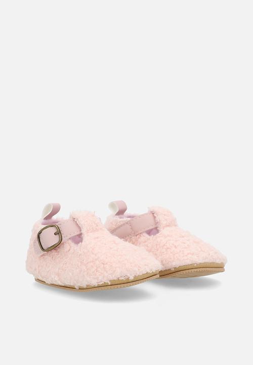 Pop Candy - Teddy fleece mule shoes - pink
