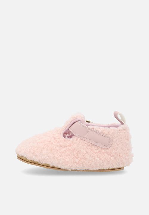 Pop Candy - Teddy fleece mule shoes - pink