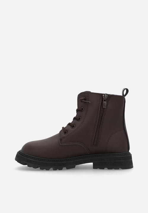Pop Candy - Lace-up boots - dark chocolate